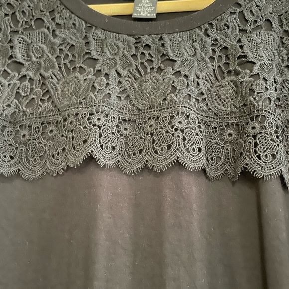 ADRIANNA PAPELL Casual Elegance Lace Top in XXL. Like NewShirt/Blouse No tags - Picture 4 of 7